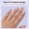 Misssix XBASICTIPS Uñas postizas francesas, 150 unidades, puntas de gel