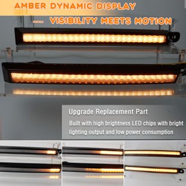 ZDEERAOTO LED Front Bumper Fog Light DRL Amber Sequential Turn Signal Lamp Feature Kit for Toyota Tacoma 1998 1999 2000,Replacement Front Side Upper Bumper Filler Bracket,2pcs
