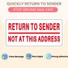 120Pcs Return to Sender Not at This Address Stickers, 2.5x1.18