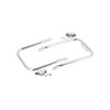 Luggage rack with abutment, long support bar, chrome-plated - for