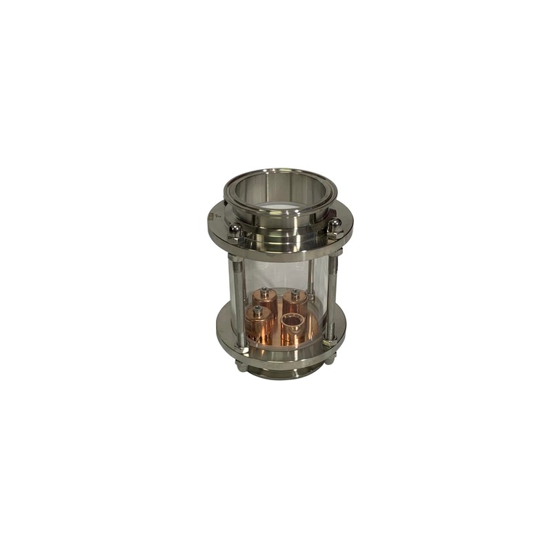 3 inch Glass Reflux Column Section with Copper Bubble Plate