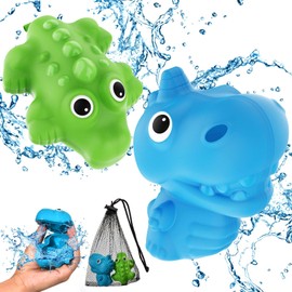 Water Splash Ball for Children, Baby Tub Water Toys, Bath Toy for Children, Water Toys Birthday Gift for Boys/Girls (Dinosaur & Crocodile)