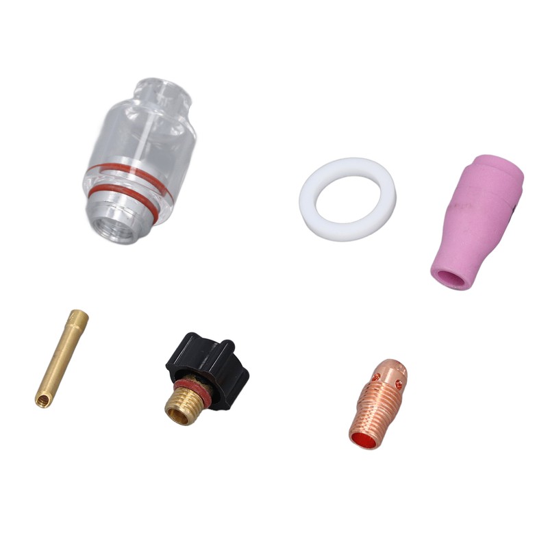 6Pcs TIG Welding Accessory Set 4# Ceramic Nozzle 2.4mm Electrode