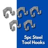 Garden Mile® Pack of 5 Garden Shed Metal Tool Hooks,