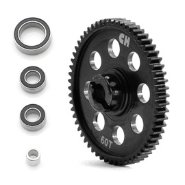 CHRCOED 0.5M 60T Spur Gear, Hardened Steel Gear, Metal Main Gear for 1/18 RC Car Traxxas LaTrax Teton Rally, Desert Prerunner, SST, Upgrade Part 7640
