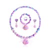 RadiVibe Shell Jewelry Set Puka Necklace Purple Shell Earrings Pearl