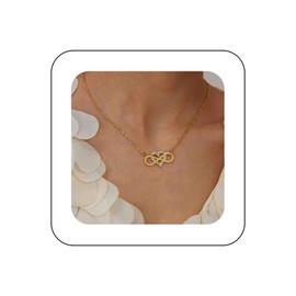 Cimenexe Bohemian Crystal Heart Choker Necklace Heart Infinity Chain Necklace Gold Infinity Symbol Pendant Necklace Cz Paved Heart Collar Necklace Jewelry for Women