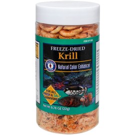 San Francisco Bay Brand Freeze Dried Krill Fish Food - All-Natural, Sustainably Harvested, High Protein Dried Shrimp for Freshwater and Saltwater Carnivores, Koi, Cichlids, Turtles - 0.78 oz (22g)