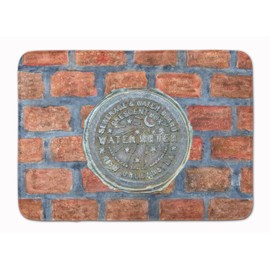 Caroline's Treasures 8829RUG New Orleans Watermeter on Bricks Machine Washable Memory Foam Mat, Bathroom Rug, Non-Slip Bath Mat, Durable Thick Washable Rugs for Kitchen, Bathroom Quick Dry, Decorative