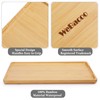 Webacoo Bamboo Serving Tray Rectangle Glossy Decorative Serving Platter with