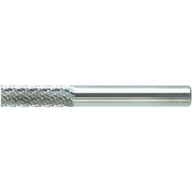 TRUSCO TB1C060 Carbide Bar, Cylindrical Type, Φ6 x Blade Length 16 x Axis 6 mm, Double Cut