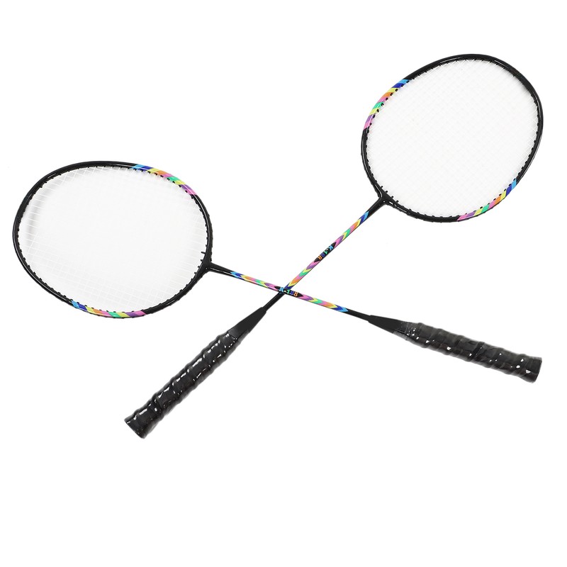2Pcs Badminton Racquets Set Lightweight Sturdy Double Badminton Rackets with