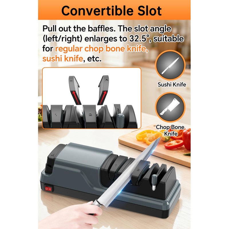 5 in 1 Electric Knife Sharpener Multifunction, Professional Knife Sharpener