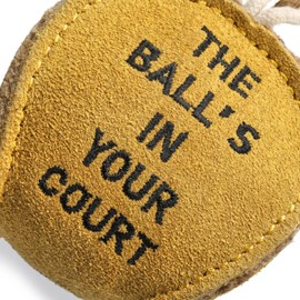 Green & Wilds Eco-Friendly Natural Dog Toy - Balls in your Court Chew Toy For Dogs - Round Ball Shaped Funny Pun Pet Toys