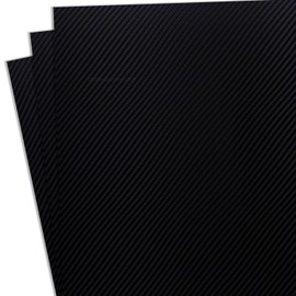 HOLSTEX Thermoform Sheet - (Carbon Fiber/Untextured) - (.060" Gauge) - (12in x 12in Sheet) - (Armor Black) - (3 Pack) - (for Holster Making & Hobby)
