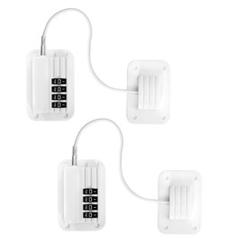 2 Pack Fridge Locks, Universal Combination Lock for Doors, Windows, Cabinets, Drawers