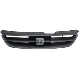 SOBOANT Grille Assembly Primed and Insert with Emblem Provision Plastic and Insert Black 2-Door for Honda for Accord EX/LX 98-00 1pc 14445355 75101S82A01,Repair your car