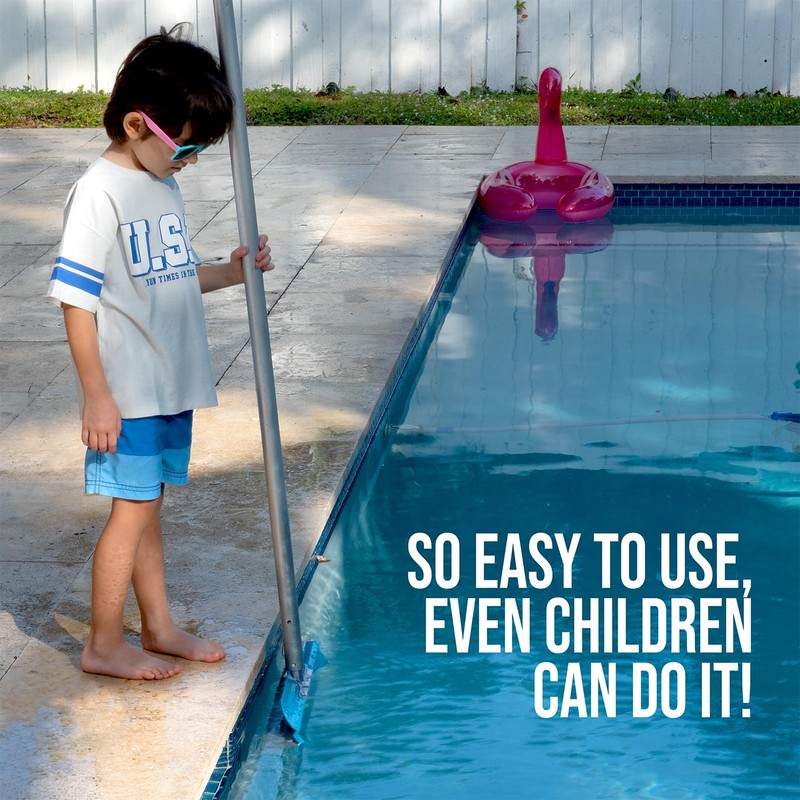 Stingray 18" Pool Brush Sticks to Walls and Floor Every