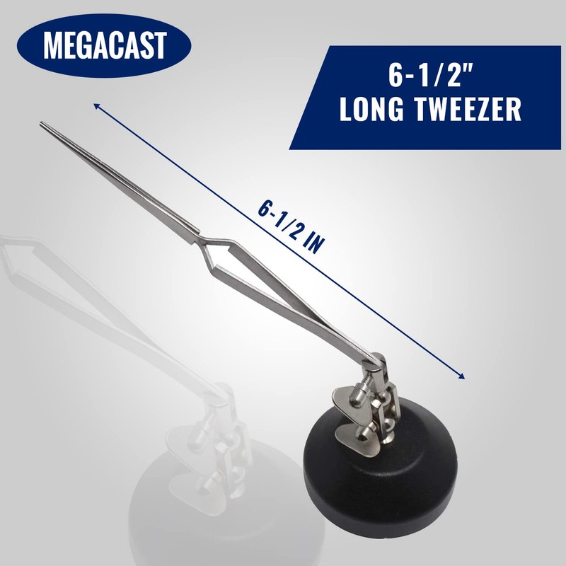 MegaCast Third Hand with Tweezers, Black, Modern Style