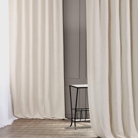 HPD Half Price Drapes BOCH-PL4201-108 Bellino Blackout Room Darkening Curtain (1 Panel), 50 X 108, Oat Cream
