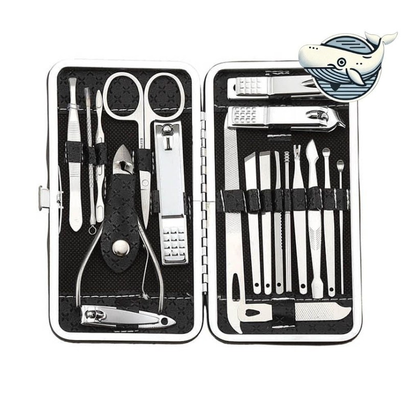 Naekkeodeugtem Self Nail Care 19-Piece Set for Cuticle Grooming