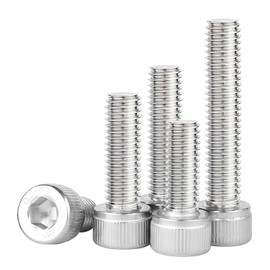M5 55mm Screws and Bolts, M5-0.8x55mm Socket Head Cap Screw,18-8 Stainless Steel Screw,Machine Bolt,Allen Socket Drive,Fully Thread,Bright Finish,30Pcs