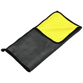 X AUTOHAUX 1pcs Microfibre Car Drying Towel 19.69"x39.39" Extra Large Car Cleaning Detailing Absorbent Car Drying Cloth Window Cleaner Dryer Gray Yellow