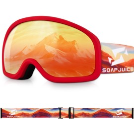 Soapjuice Ski Goggles Full Frame, Anti-Fog, UV Protection, Full Coating, Windproof for Snowboarding and Skiing Snow Sports (Orange (VLT:15%))