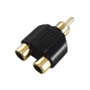 [F-FACTORY] RCA/Pin Terminal 2 Distribution Adapter, RCA (Male) to RCA