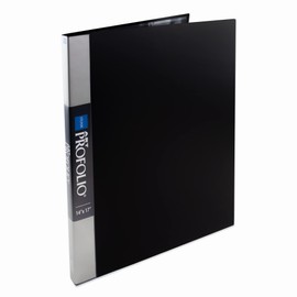 PROFOLIO 14x17 Acid-Neutral Art Portfolio with Customizable Cover, Black, 24 Two-Sided Clear Sleeves