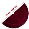 72-Inch Ruffled Velvet Christmas Tree Skirt, Thick Foam-Lined Heavy Duty