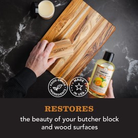 CLARK'S Cutting Board Oil & Wax Applicator - Large Wood Applicator for Food Grade Mineral Oil on Cutting board, Wooden Butcher Blocks and Kitchen Countertops – USA Maple Construction – Food Safe