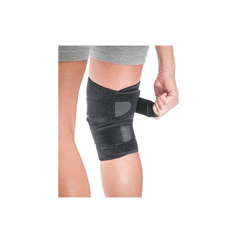 Mueller Rodillera ajustable, color negro, talla única Rodillera ajustable