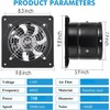 Aydomer 8 Inch Exhaust Fan Metal Ventilation Fan With Switch