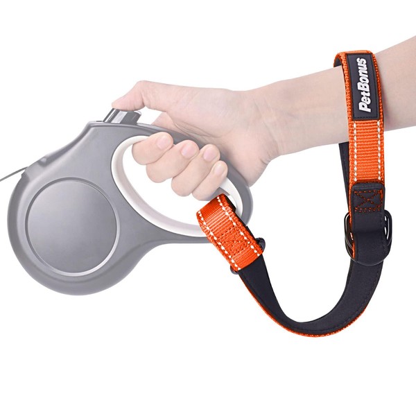 PetBonus Short Dog Leash, Safety Wrist Strap for Retractable Dog