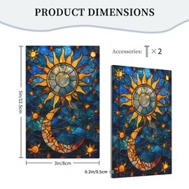 YIJIKJY Light Switch Cover Sun Moon Glass Painting Boho Art Decorative Switch Plates 1 Gang Blank No Device Outlet Covers Electrical Wall Plates for Bathroom Bedroom Decor