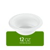 PLASTICPRO 100 PCS White Plastic Soup Bowls 12 oz Premium