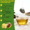 ULTHMOK Premium Dandelion Leaf & Root Tea,50 Tea Bags for