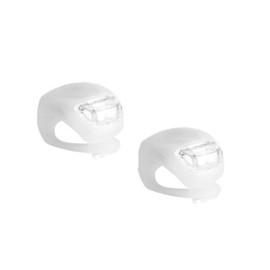 Simple Bike Mount LED Small Headlight / White Cycle Light, Set of 2