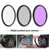3 pcs 67mm UV CPL FLD Camera Filters Kit for