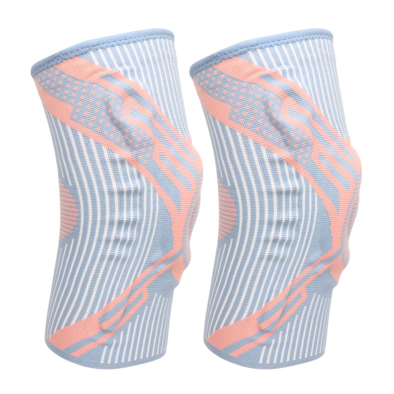 1 Pair Knee Brace Thickened Pads Breathable Mesh Silicone Spring