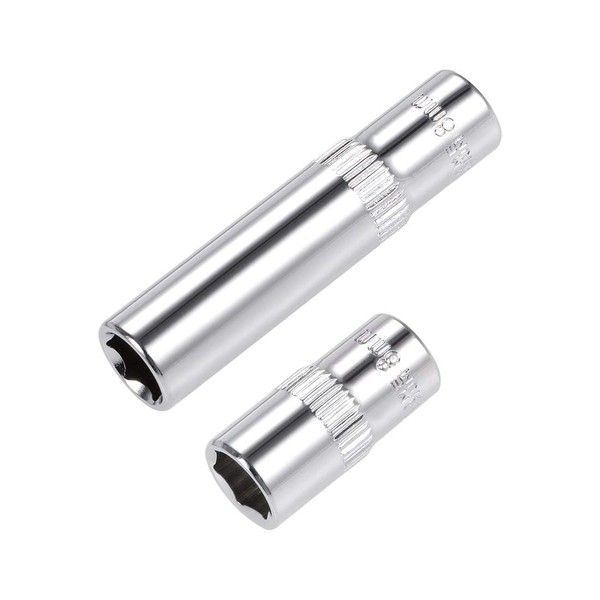 TA-VIGOR 2Pcs 1/4-Inch Drive by 8mm Deep and Shallow Socket,
