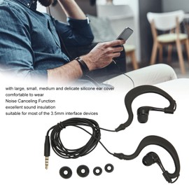 Topiky 3.5Mm Over Ear Ear Buds, Running Water Proof Wired Earbuds Noise Canceling Music Sport Earbuds, Plug And Play Comfortable Wired Sports Earbuds with Mic And Ear Cover