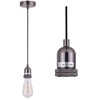 Black Nickel Ceiling Pendant Light Fitting, Twisted Braided Flex,E27 Lamp
