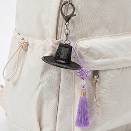 God Keyring Korean Traditional Tassel Bag Ring Traditional Goods Korean Souvenirs Wisteria Color Purple Purple Random Delivery Color Random / 갓 키링 한국전통 태슬 가방고리 전통굿즈 한국기념품 등꽃색 퍼플 보라색 랜덤발송 색상 랜덤