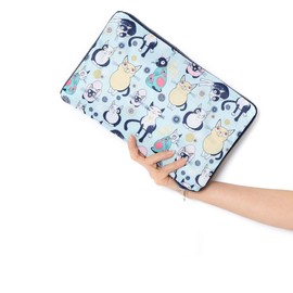 Arxus Large Foldable Duffel Tote Carry on Weekend Overnight Travel Bag Over Luggage with Shoulder Strap (Smile Cat)