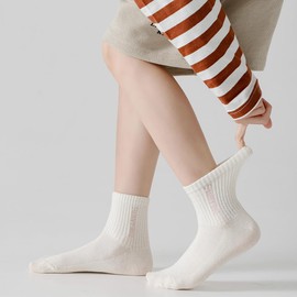 Girls Boys Cotton Socks,10 Pairs Quality Made Toddler Socks & Kids Socks,Soft Cotton Crew Socks For 3-18 Years Old Kids, Unisex Breathable Cute Fun Athletic Ankle Socks