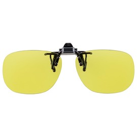 meigan BREAKER 9351-08 Clip-on Sunglasses, Polarized Dimming, UV Protection, Flip Up from Above Glasses, Cover Glass, Prevents Glare, Lens Height, Yellow