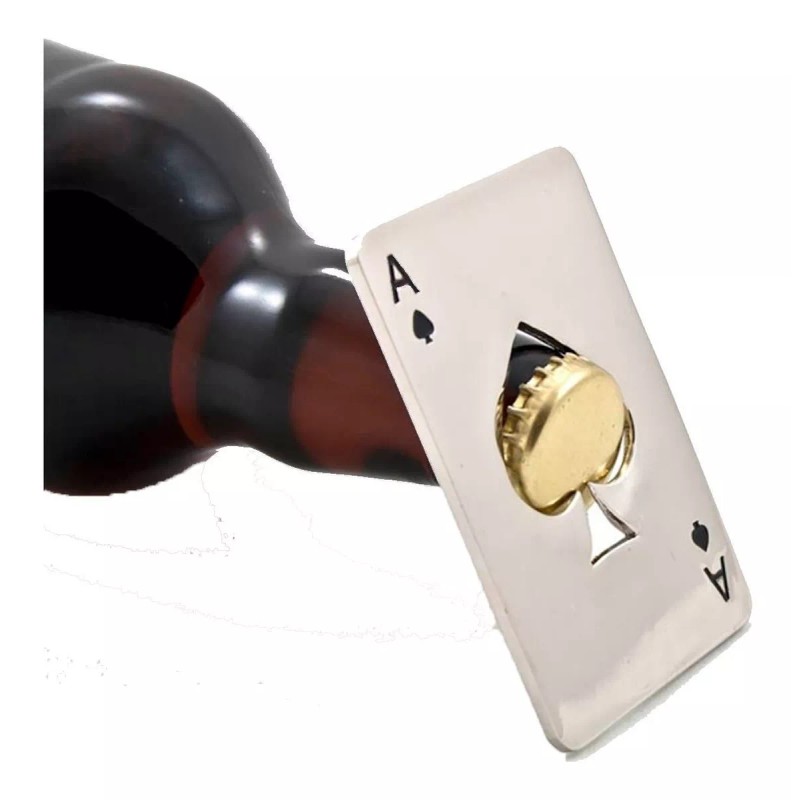 Mafab Tarjeta Destapador Botellas Carta Pokar Acero Inoxidable