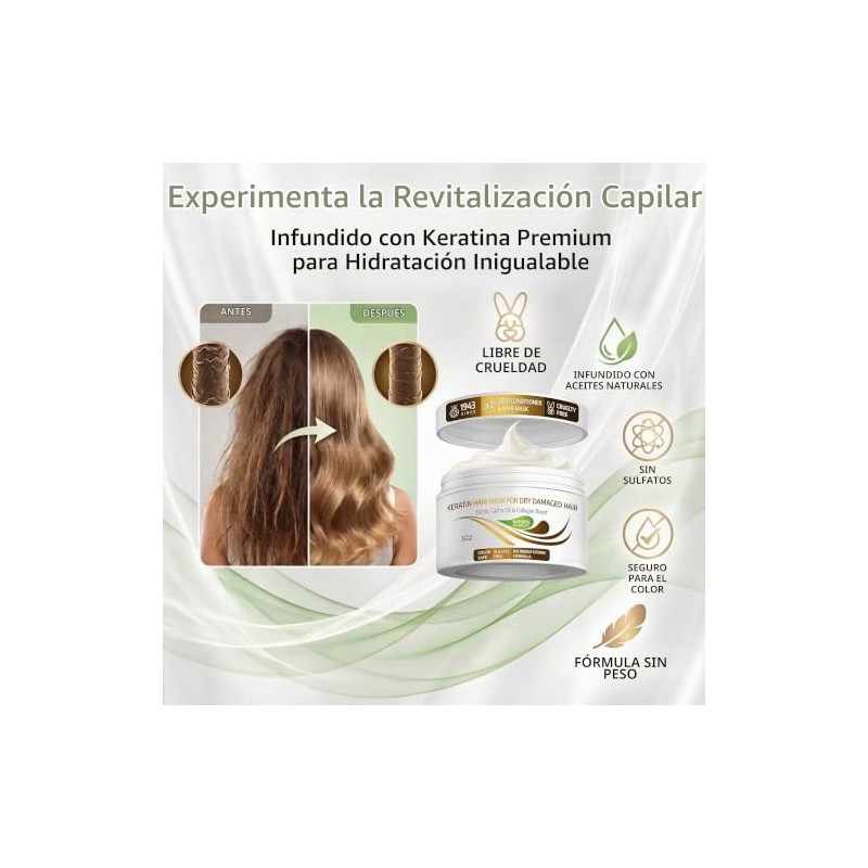 Vitamins Keratin Hair Mask Deep Conditioner - Thin Fine Hair